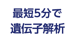 最短5分で遺伝子解析